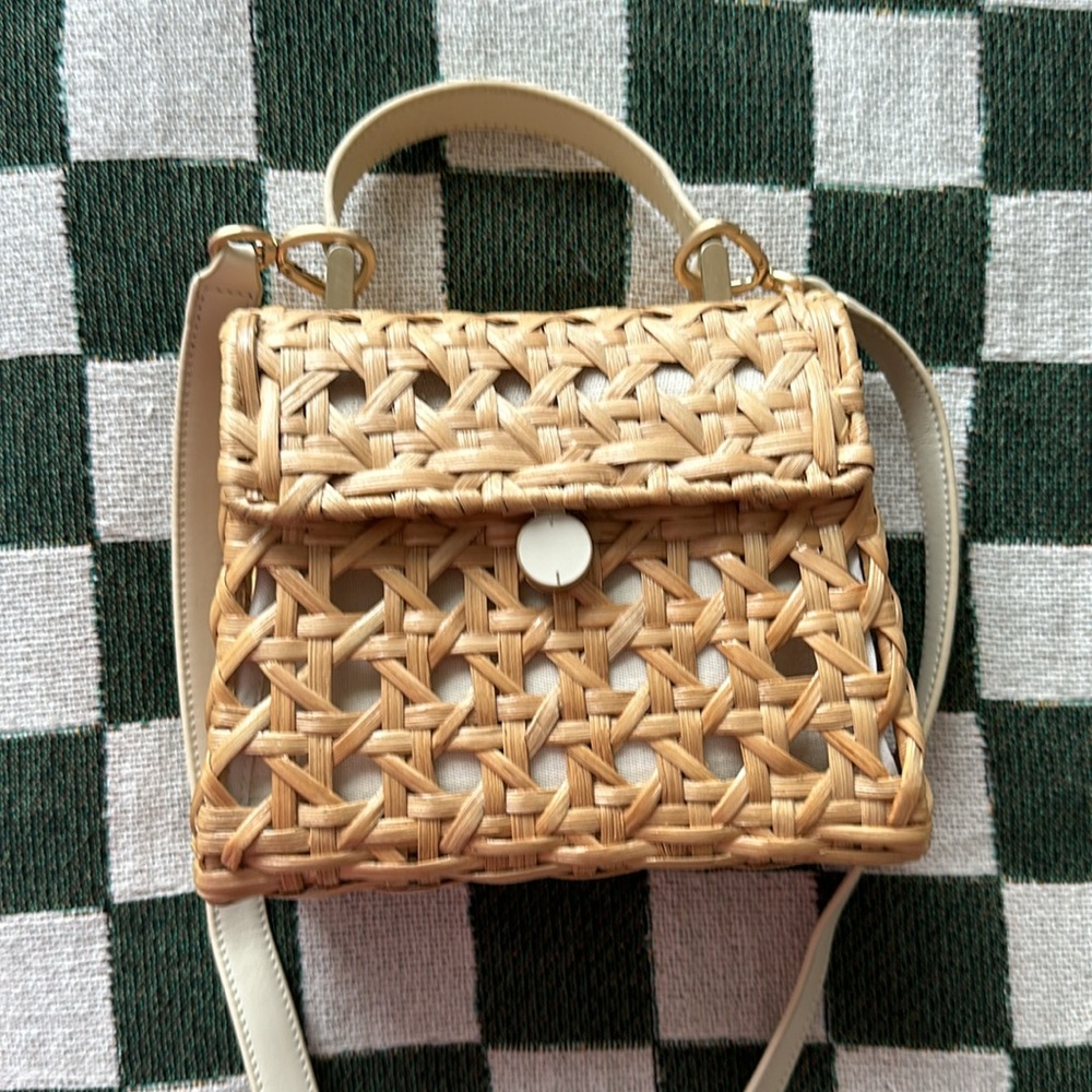 PRICE FIRM
Cult Gaia Sybil Cutout Rattan Crossbody Bag
